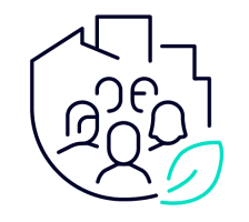 Sustainable community icon - people