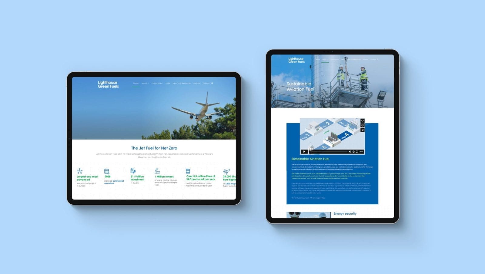 Alfanar website mockup